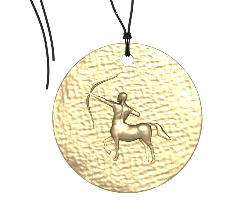 Zodiac Coin Sagittarius 3D print model_2