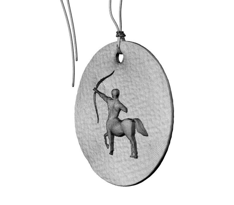 Zodiac Coin Sagittarius 3D print model_23