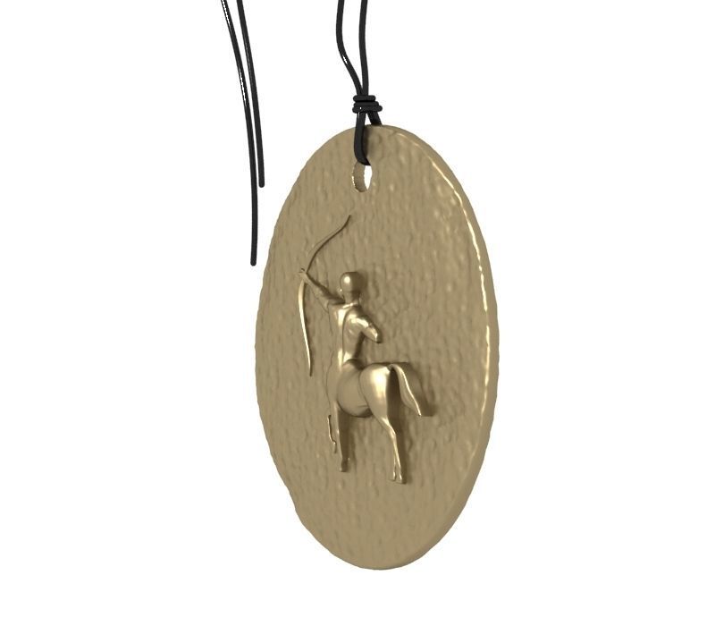 Zodiac Coin Sagittarius 3D print model_8