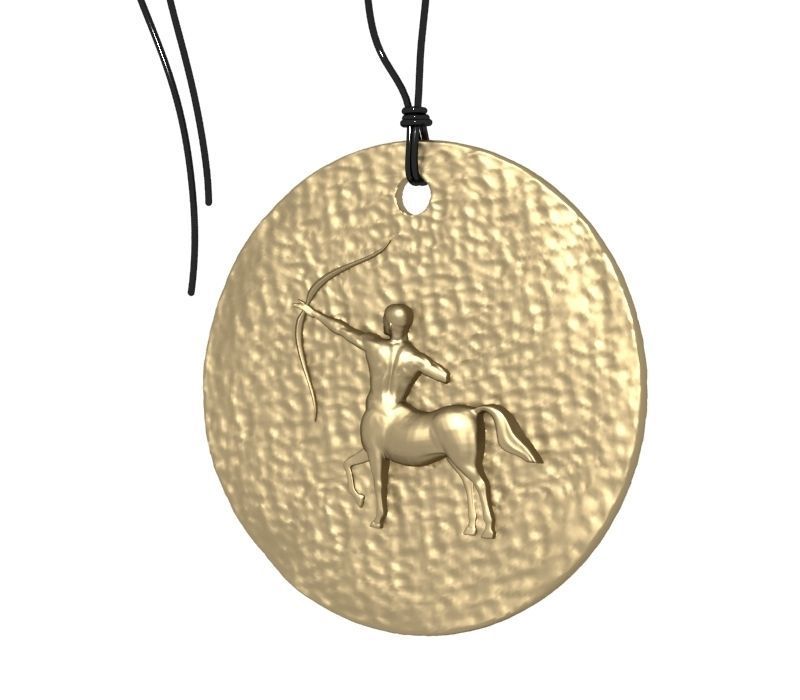Zodiac Coin Sagittarius 3D print model_5
