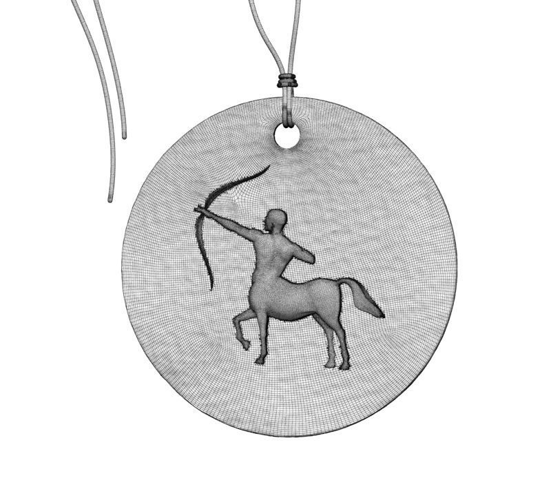 Zodiac Coin Sagittarius 3D print model_19