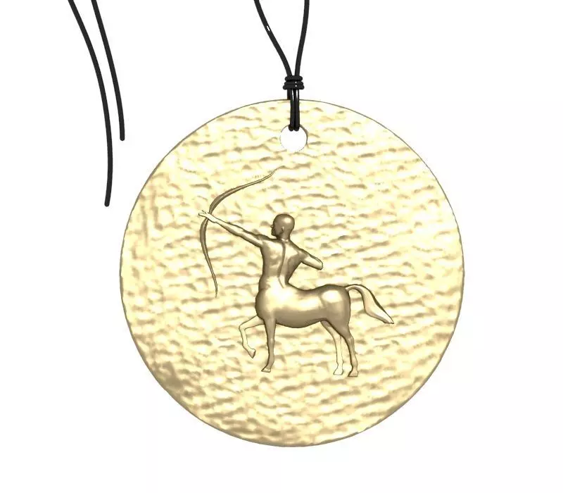 Zodiac Coin Sagittarius 3D print model_0