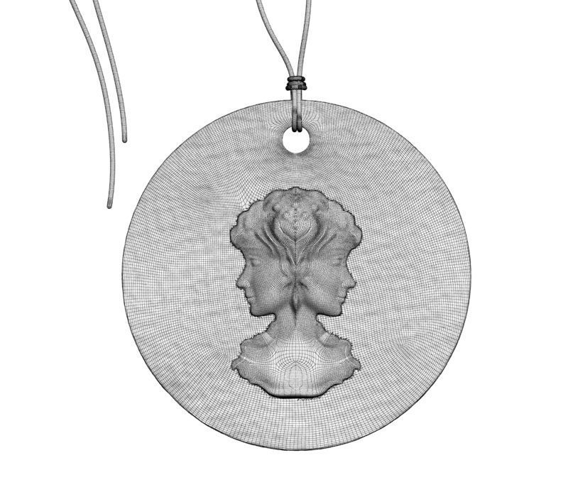 Zodiac Coin Gemini 3D print model_18