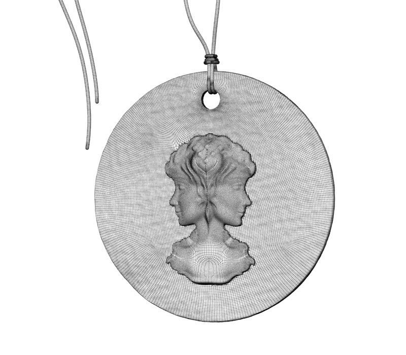 Zodiac Coin Gemini 3D print model_20