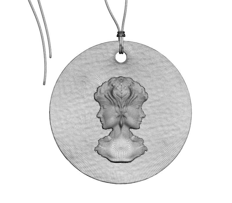 Zodiac Coin Gemini 3D print model_17