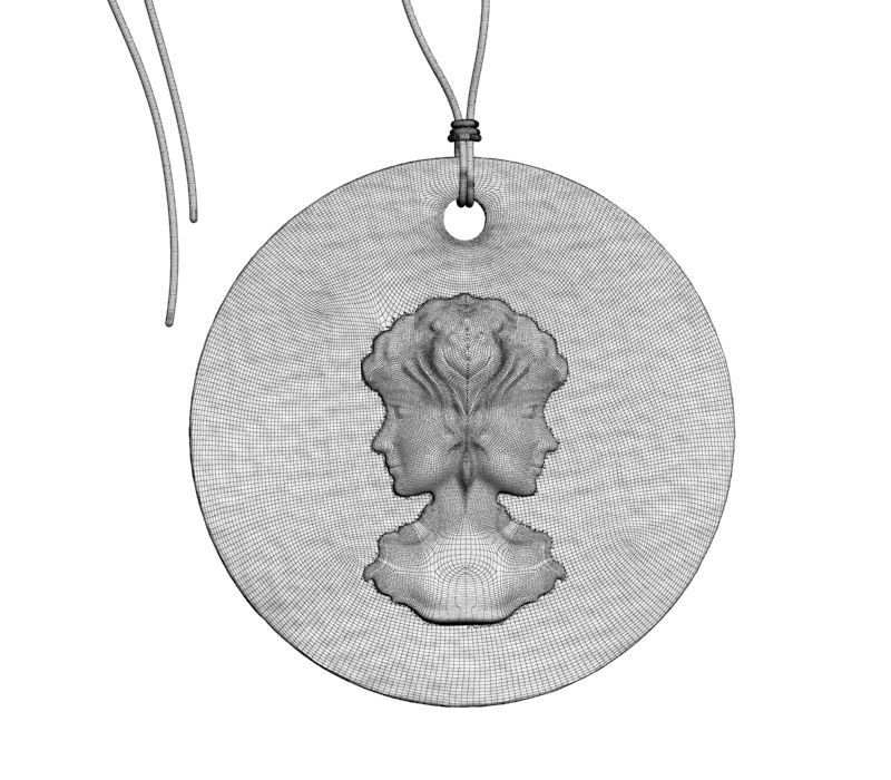 Zodiac Coin Gemini 3D print model_16