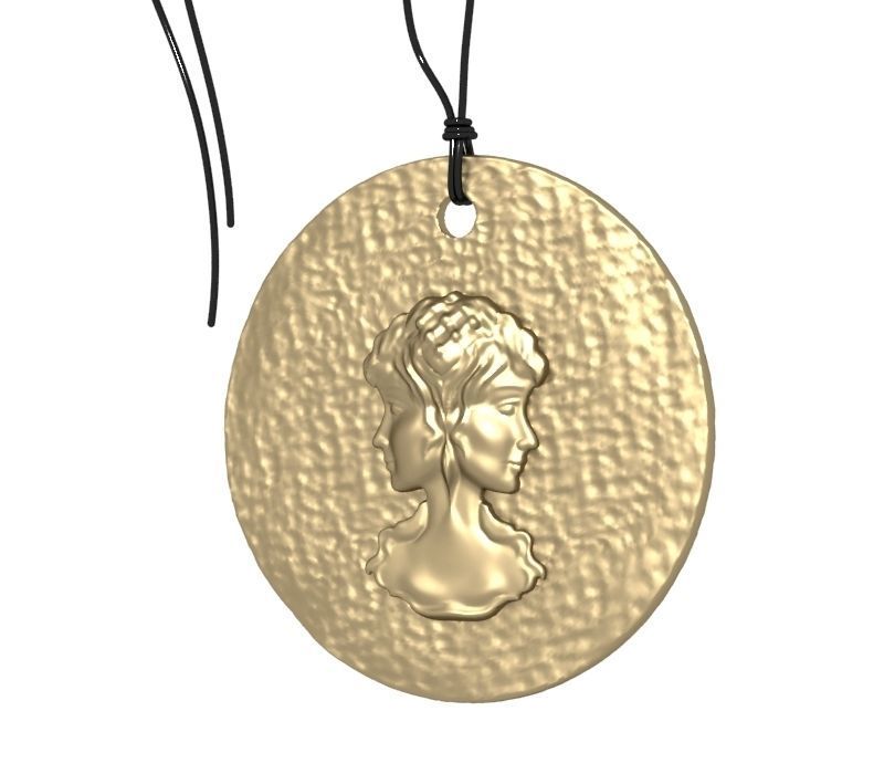 Zodiac Coin Gemini 3D print model_5