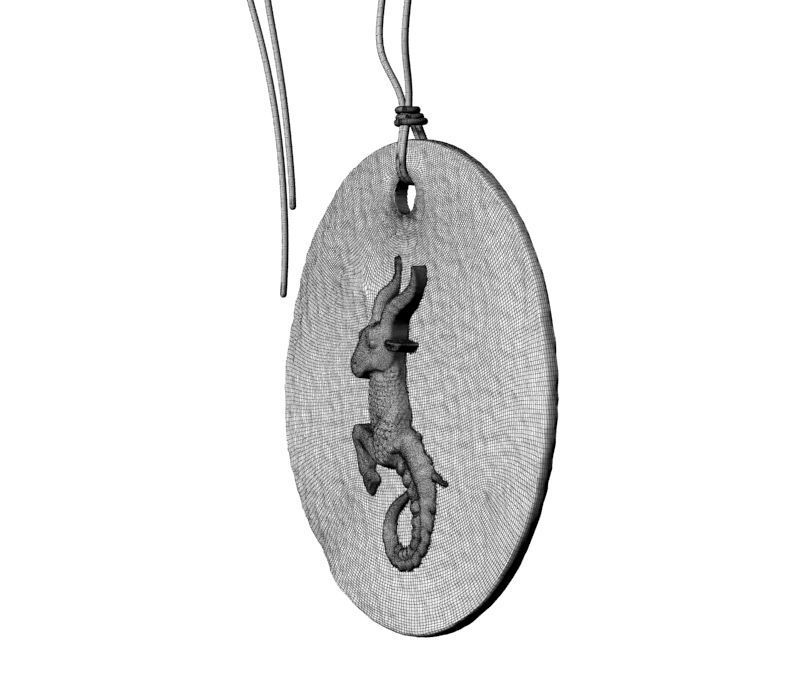 Zodiac Coin Capricorn 3D print model_24