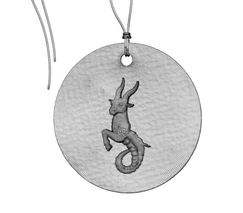 Zodiac Coin Capricorn 3D print model_19