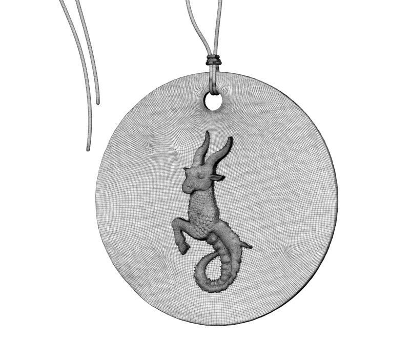 Zodiac Coin Capricorn 3D print model_20