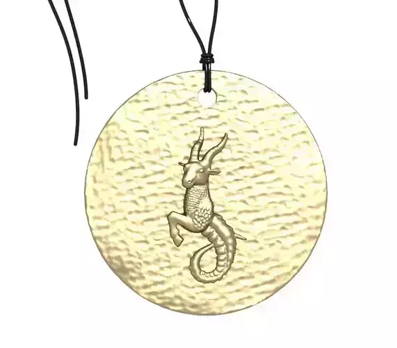Zodiac Coin Capricorn 3D print model