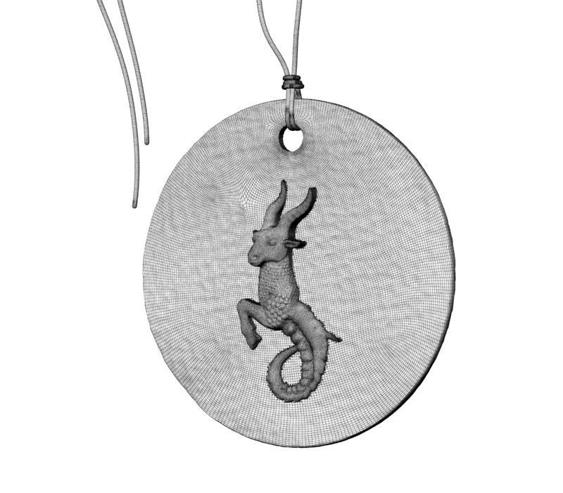 Zodiac Coin Capricorn 3D print model_21