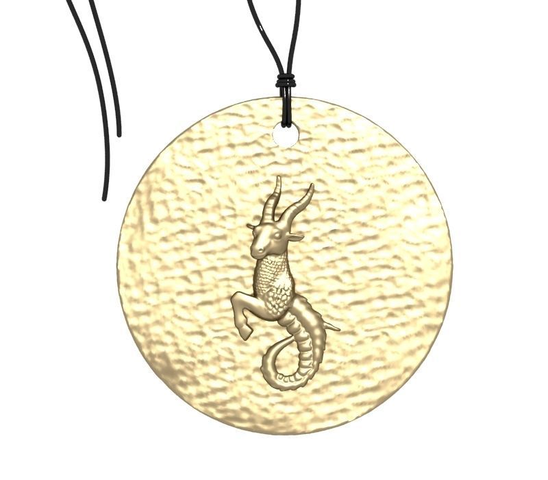 Zodiac Coin Capricorn 3D print model_1