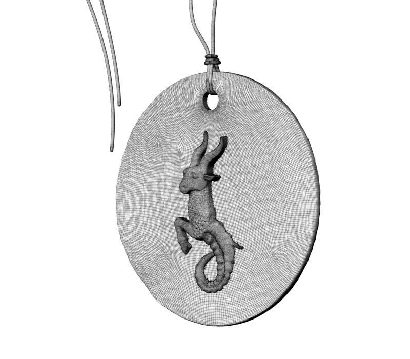 Zodiac Coin Capricorn 3D print model_22