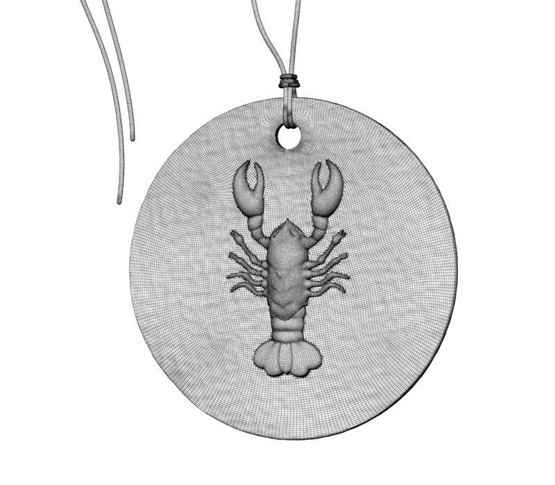 Zodiac Coin Cancer 3D print model_20