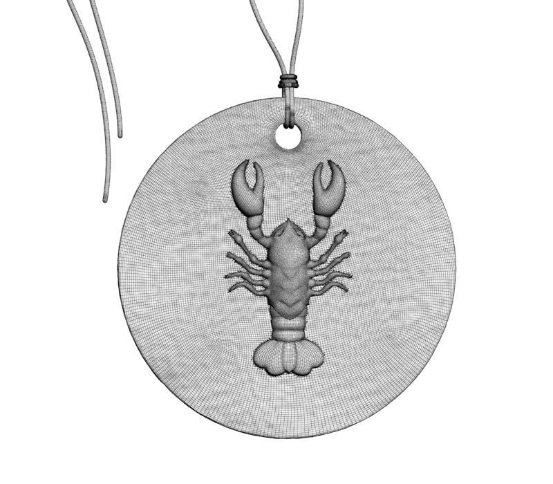 Zodiac Coin Cancer 3D print model_16