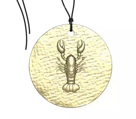 Zodiac Coin Cancer 3D print model
