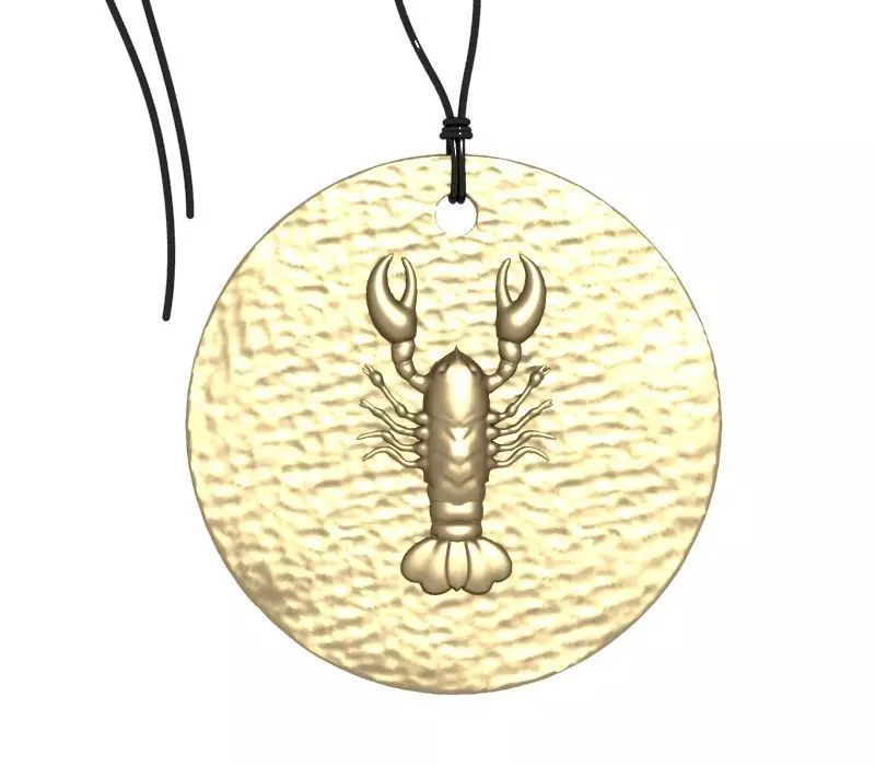 Zodiac Coin Cancer 3D print model_0