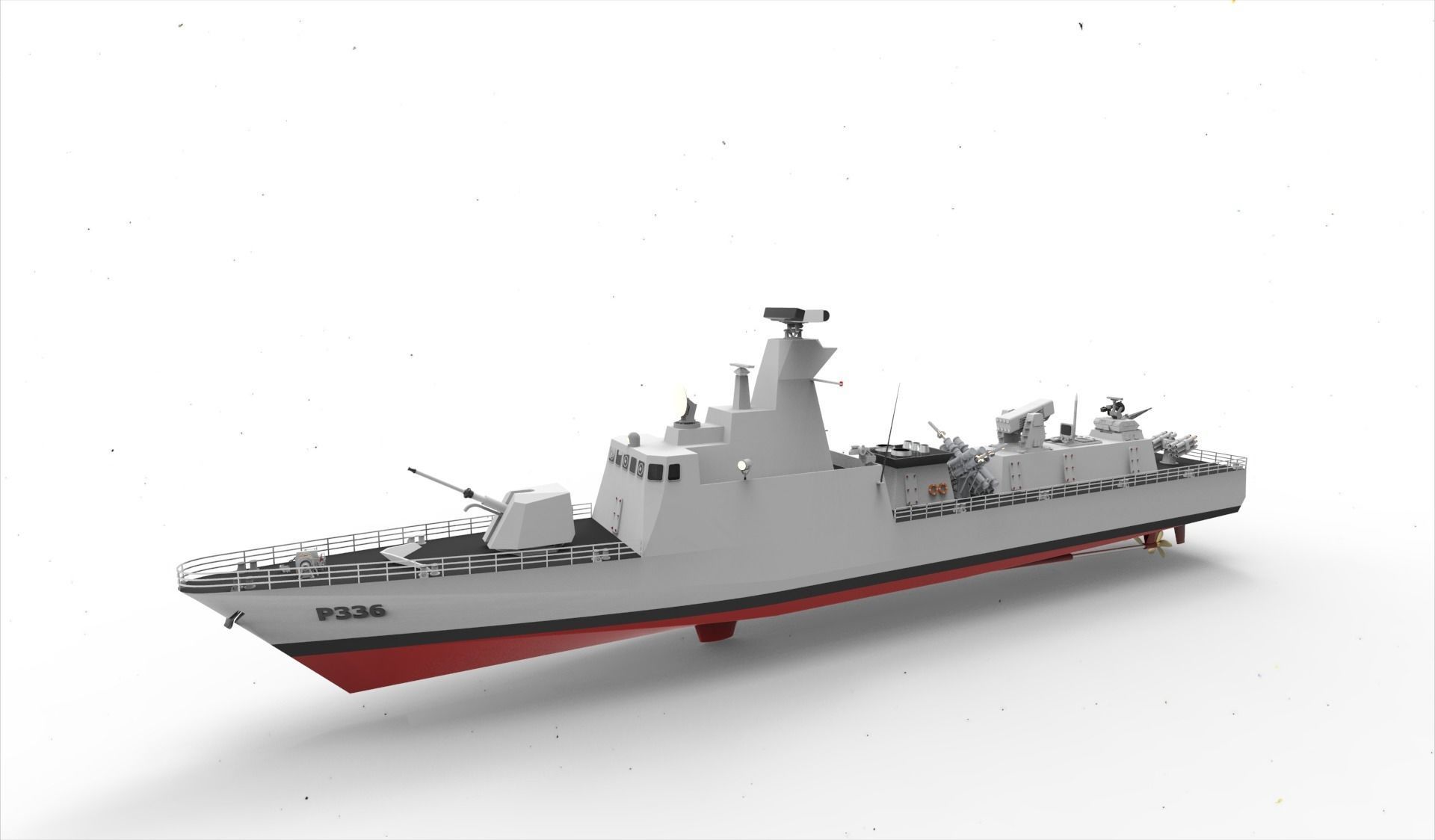 kilic class corvette 3D model_11