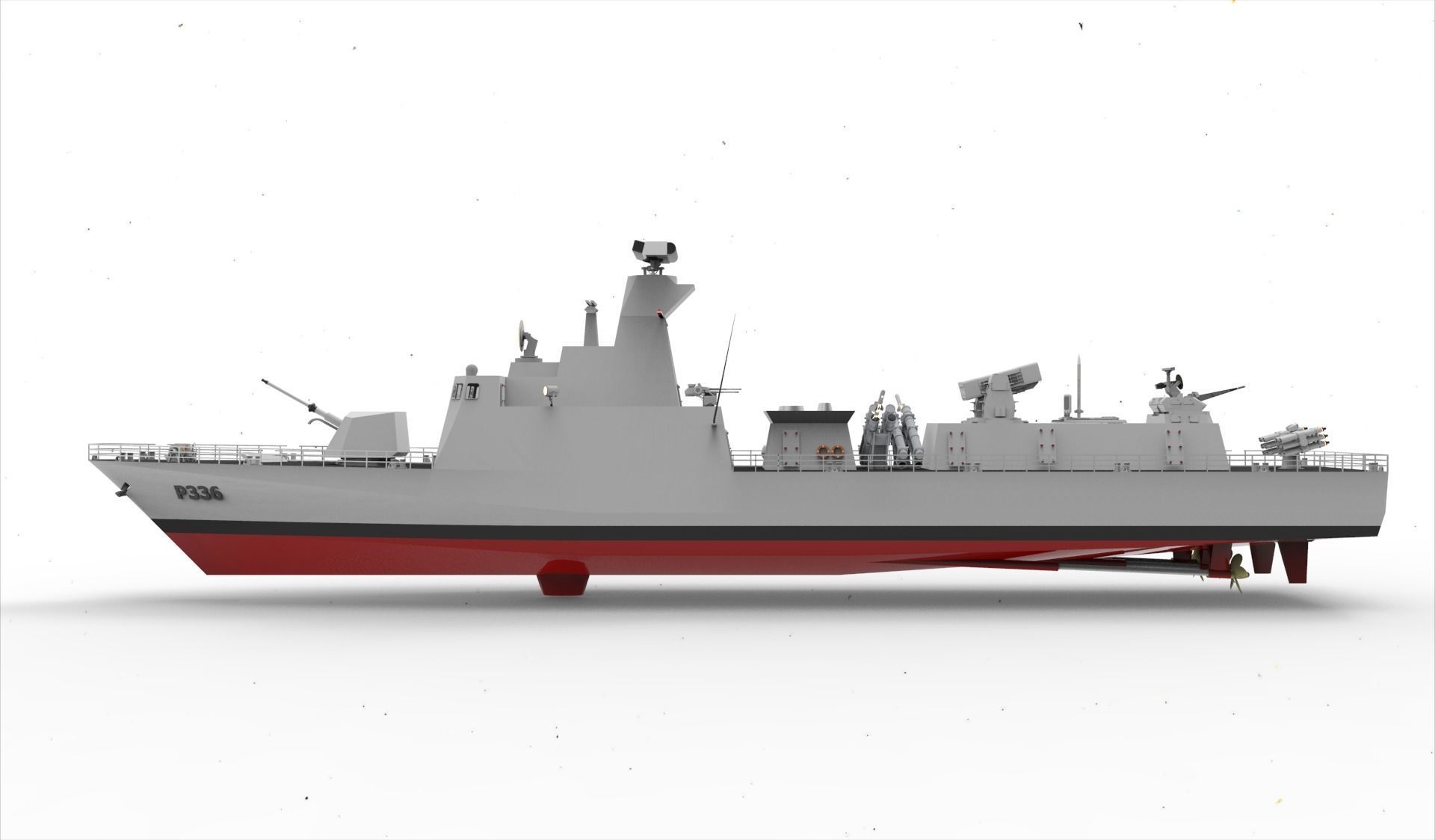kilic class corvette 3D model_7
