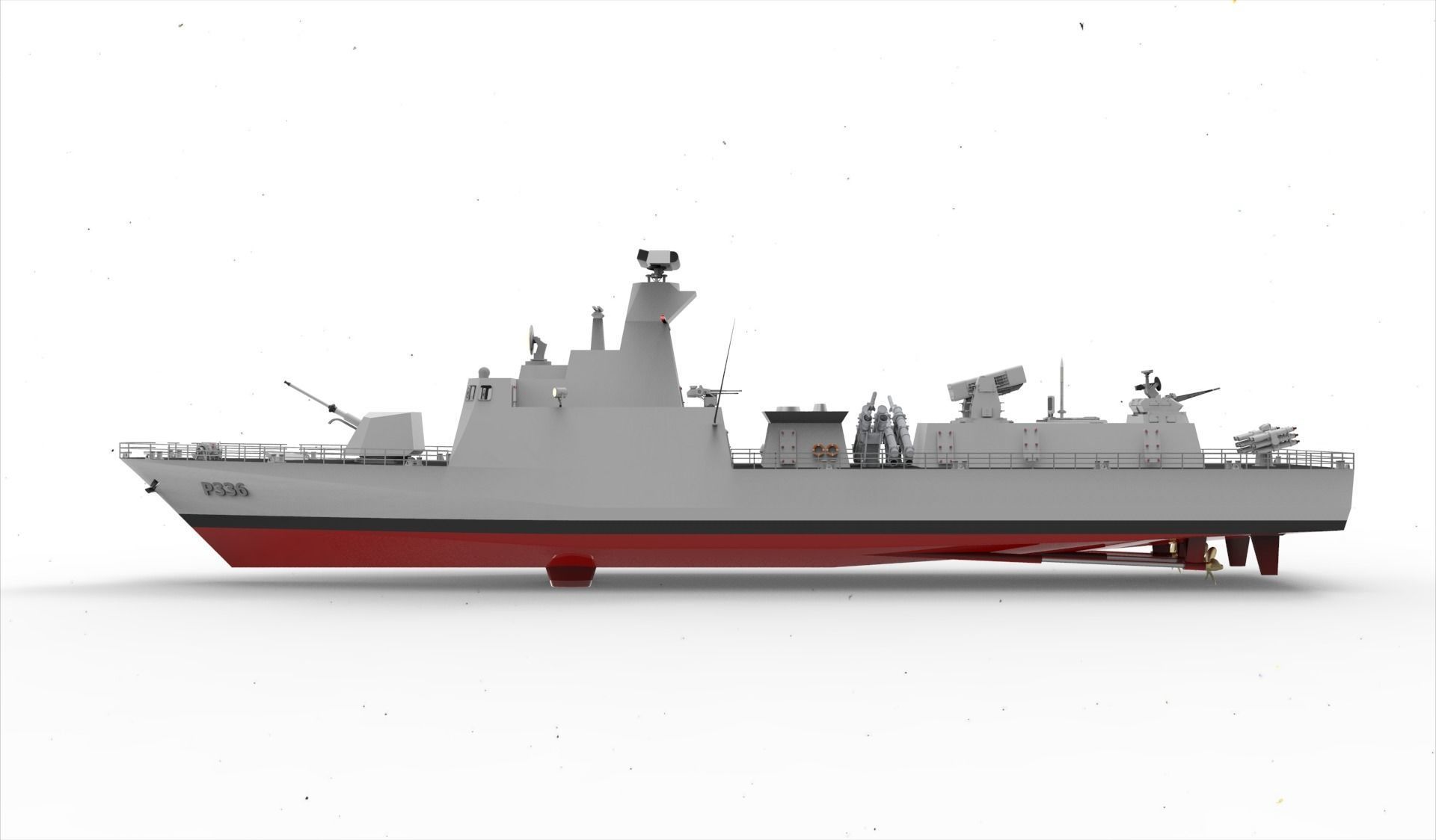 kilic class corvette 3D model_1