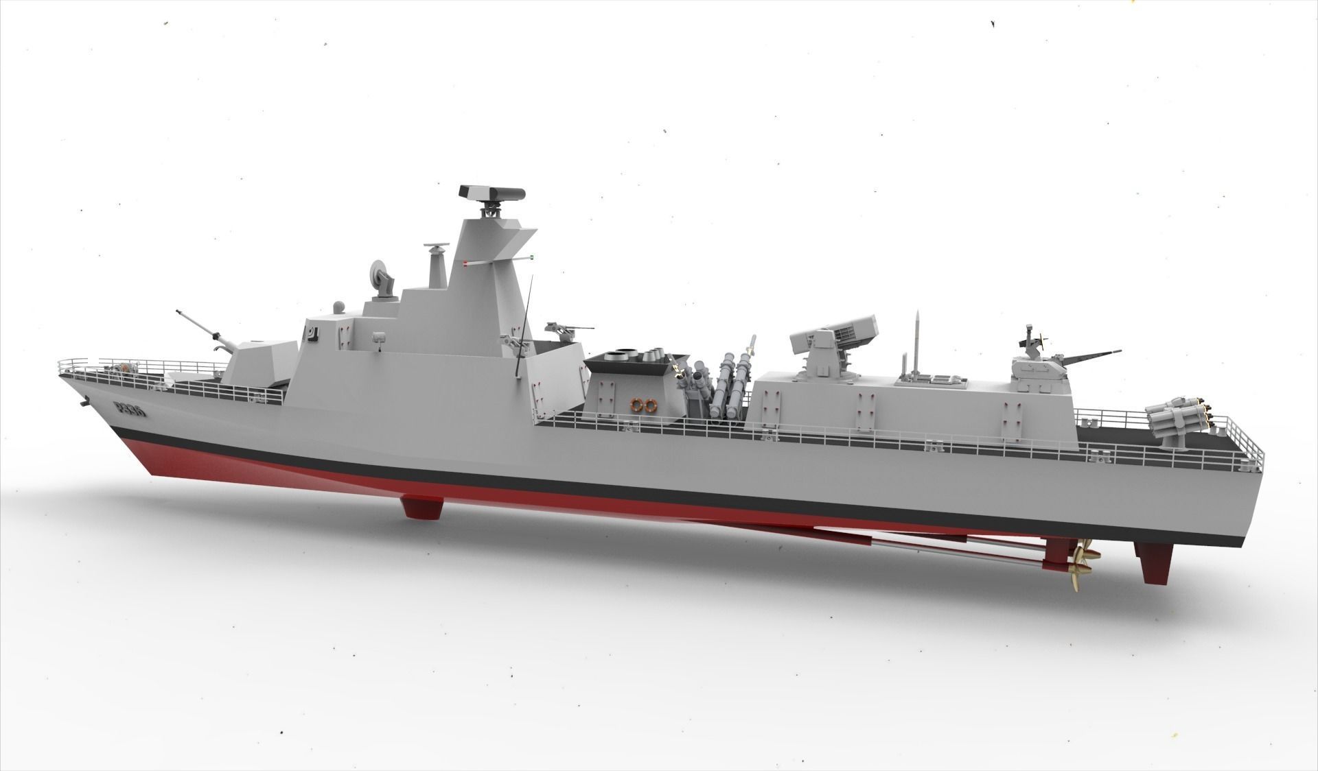 kilic class corvette 3D model_9