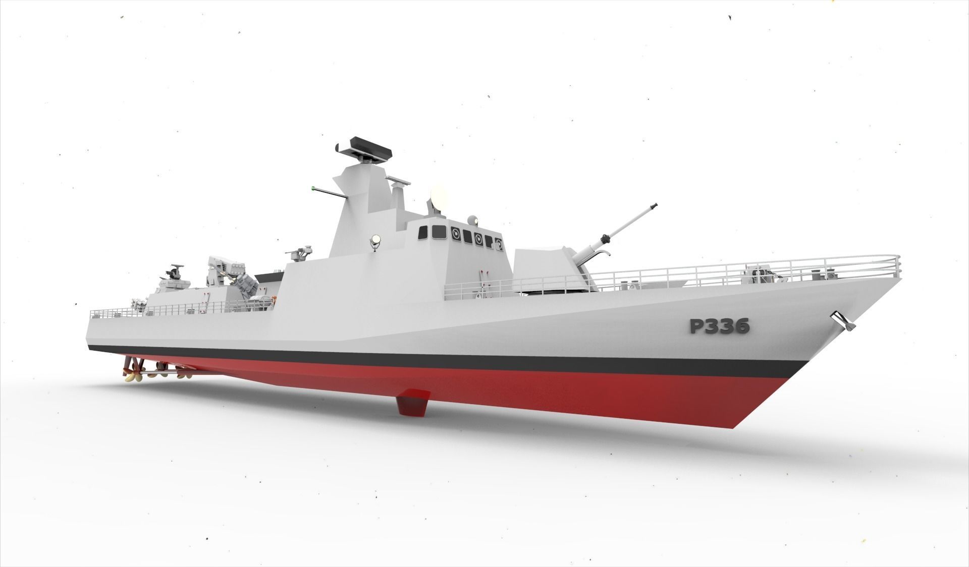 kilic class corvette 3D model_3