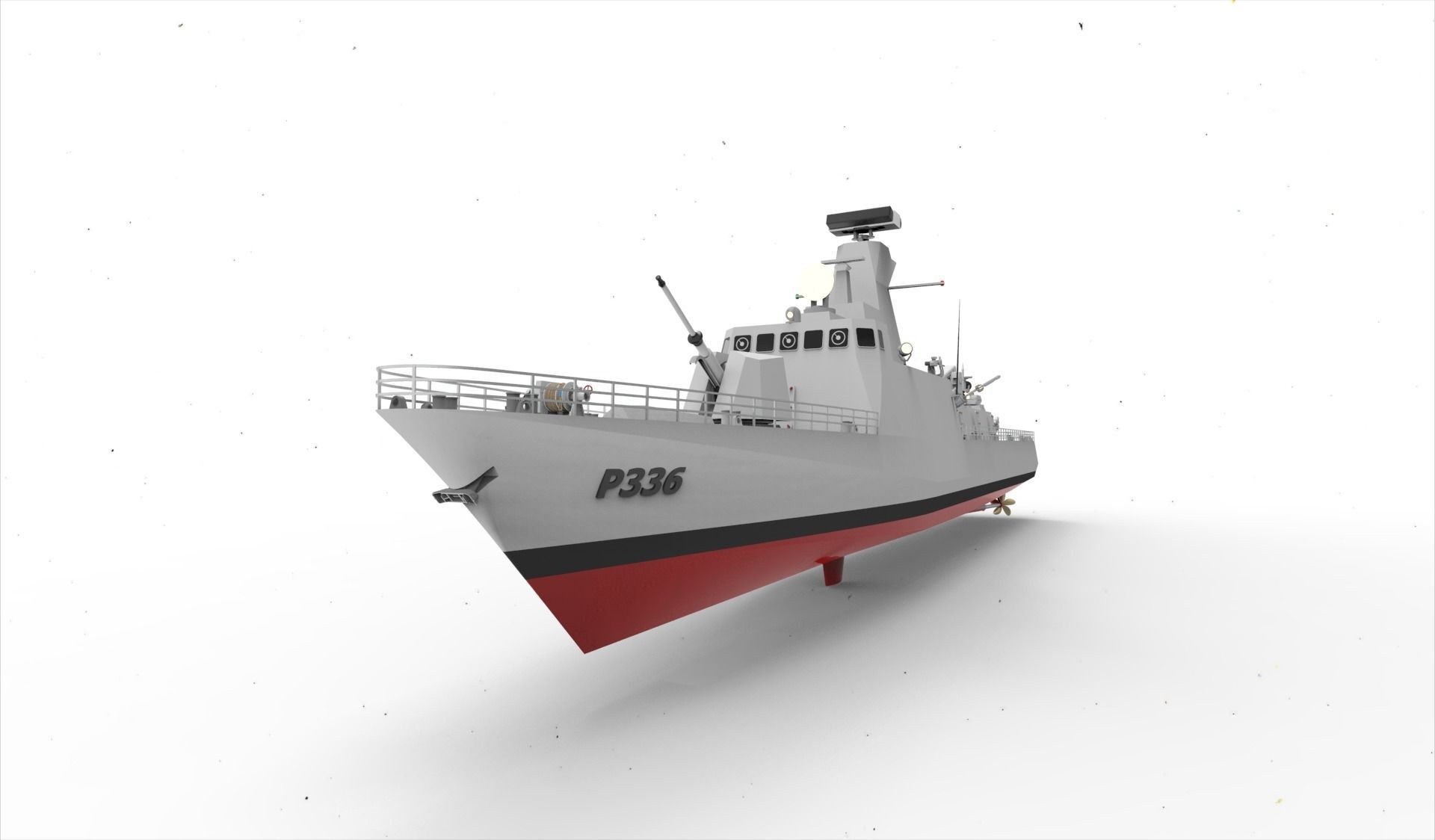 kilic class corvette 3D model_14