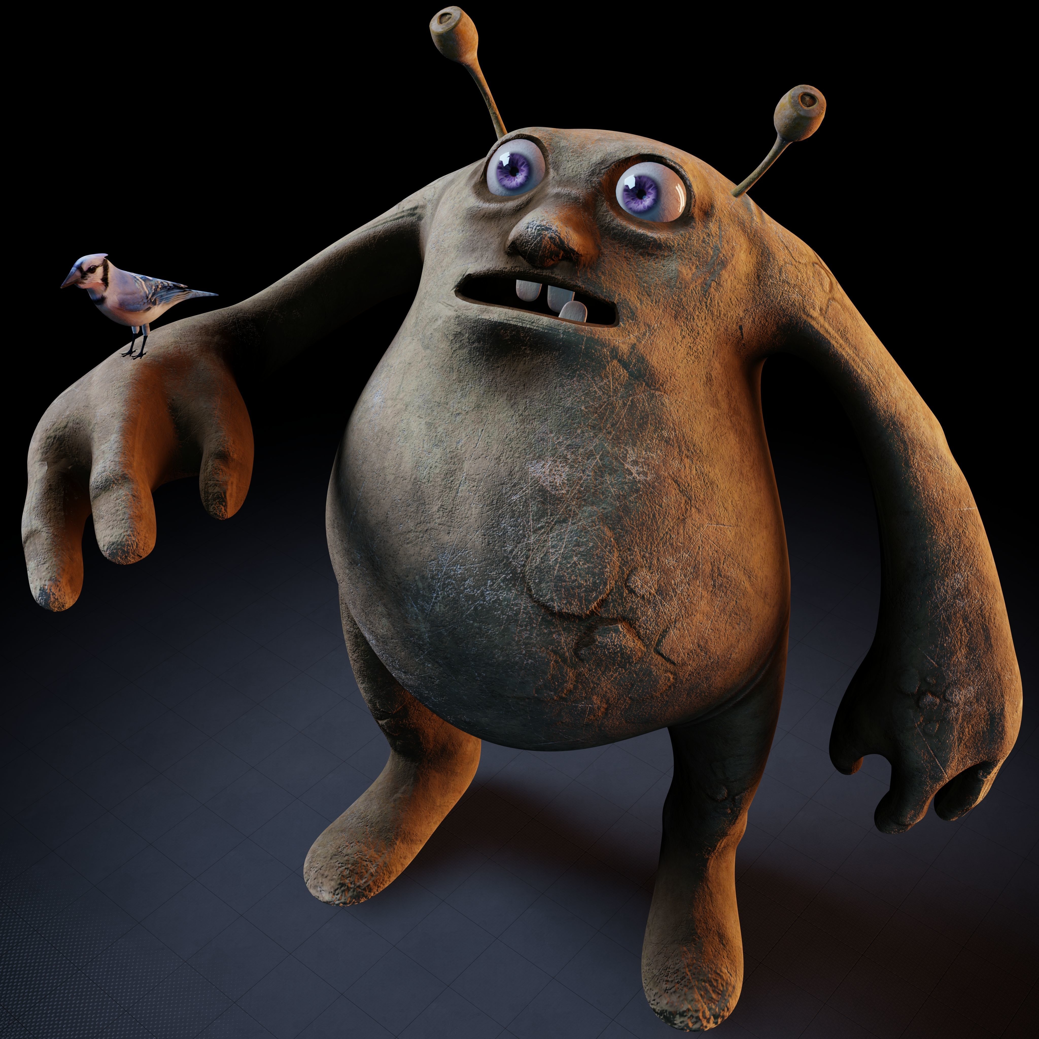 Rodolfo Creature Rigged PBR Low-poly 3D model_4