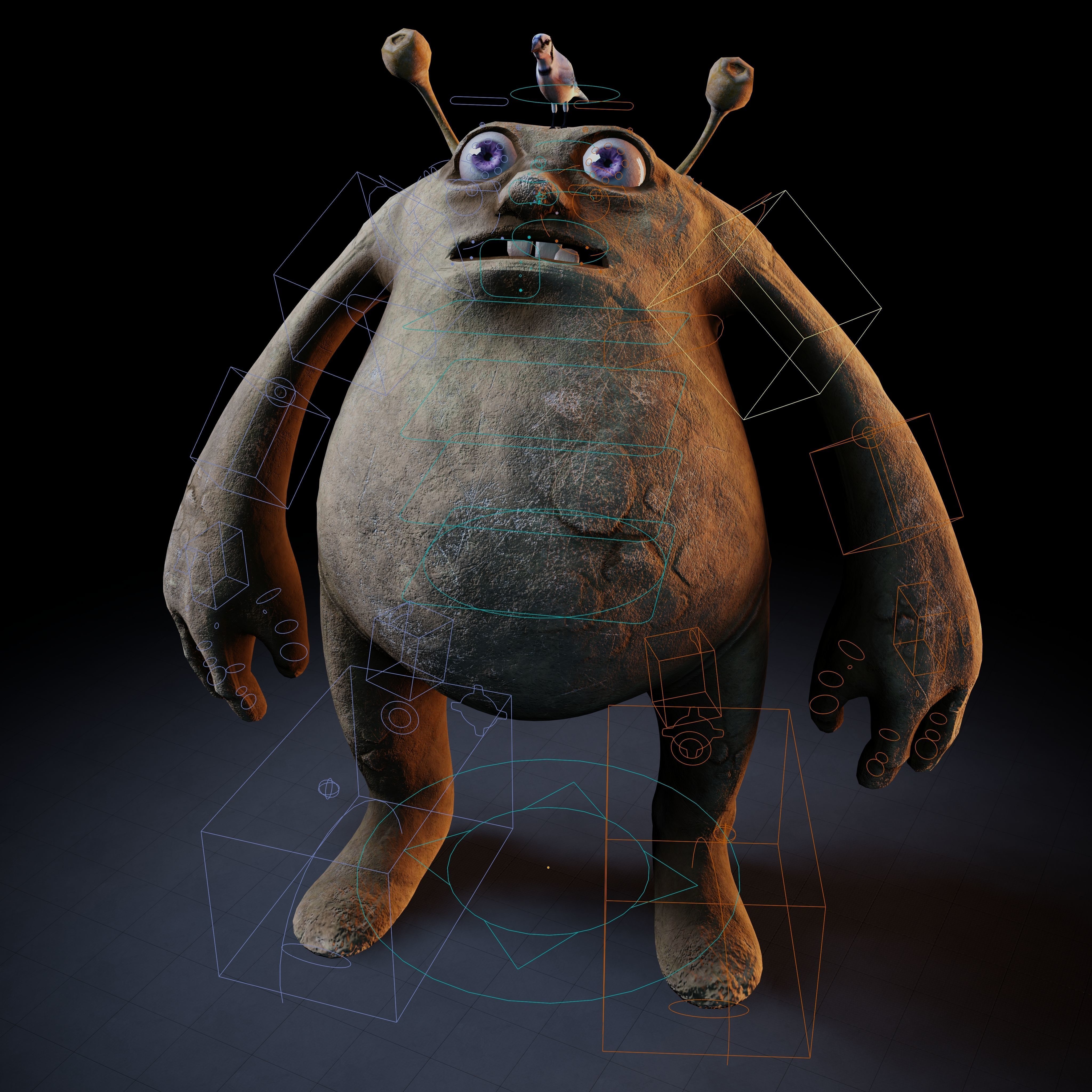 Rodolfo Creature Rigged PBR Low-poly 3D model_2