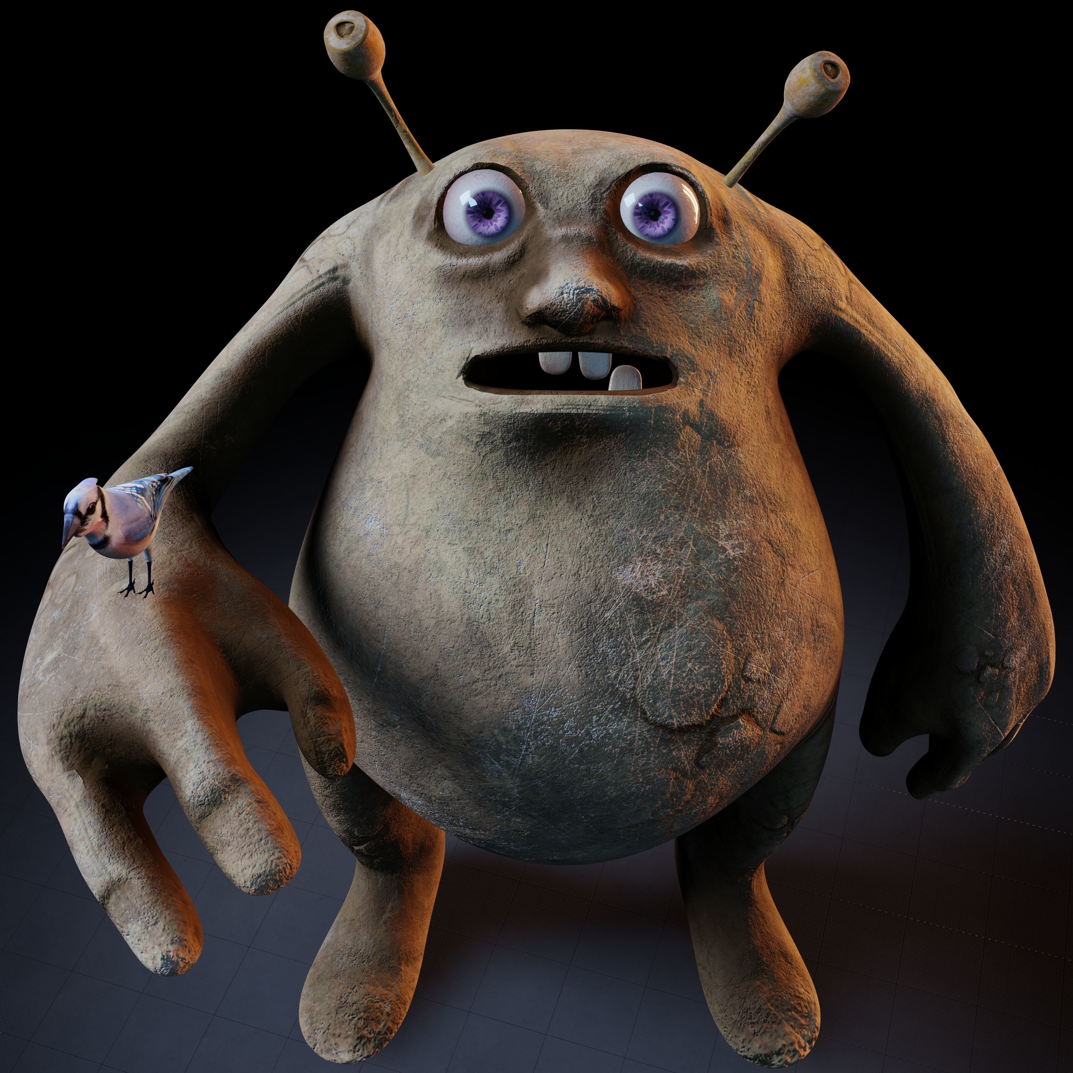 Rodolfo Creature Rigged PBR Low-poly 3D model_7