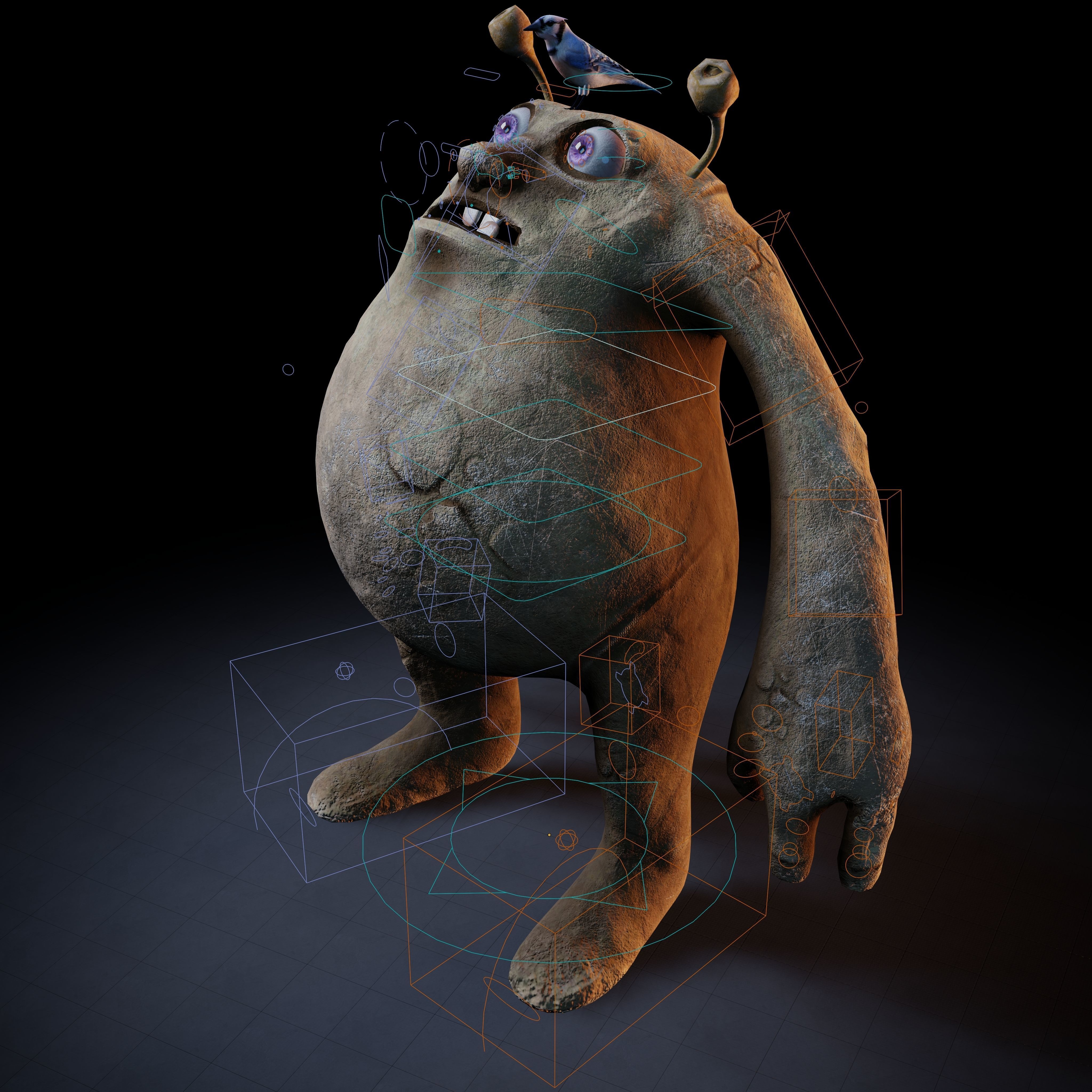 Rodolfo Creature Rigged PBR Low-poly 3D model_6