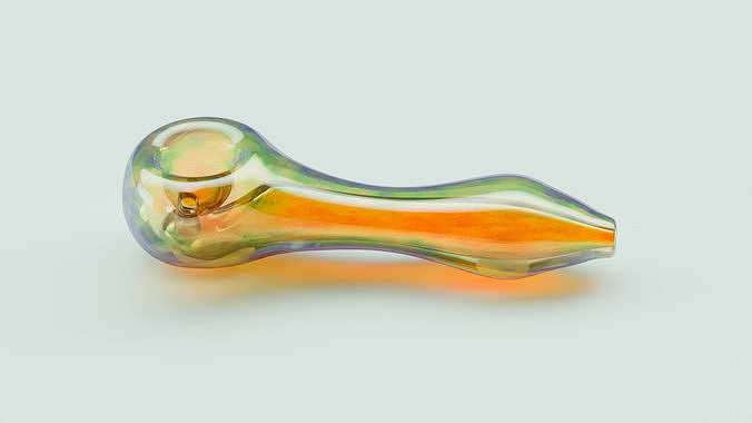 Cannabis Glass Pipe 3D Model Low-poly 3D model