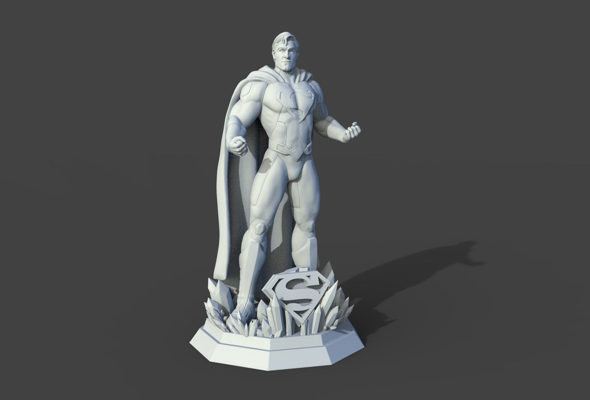 Superman statue 3D print model_1