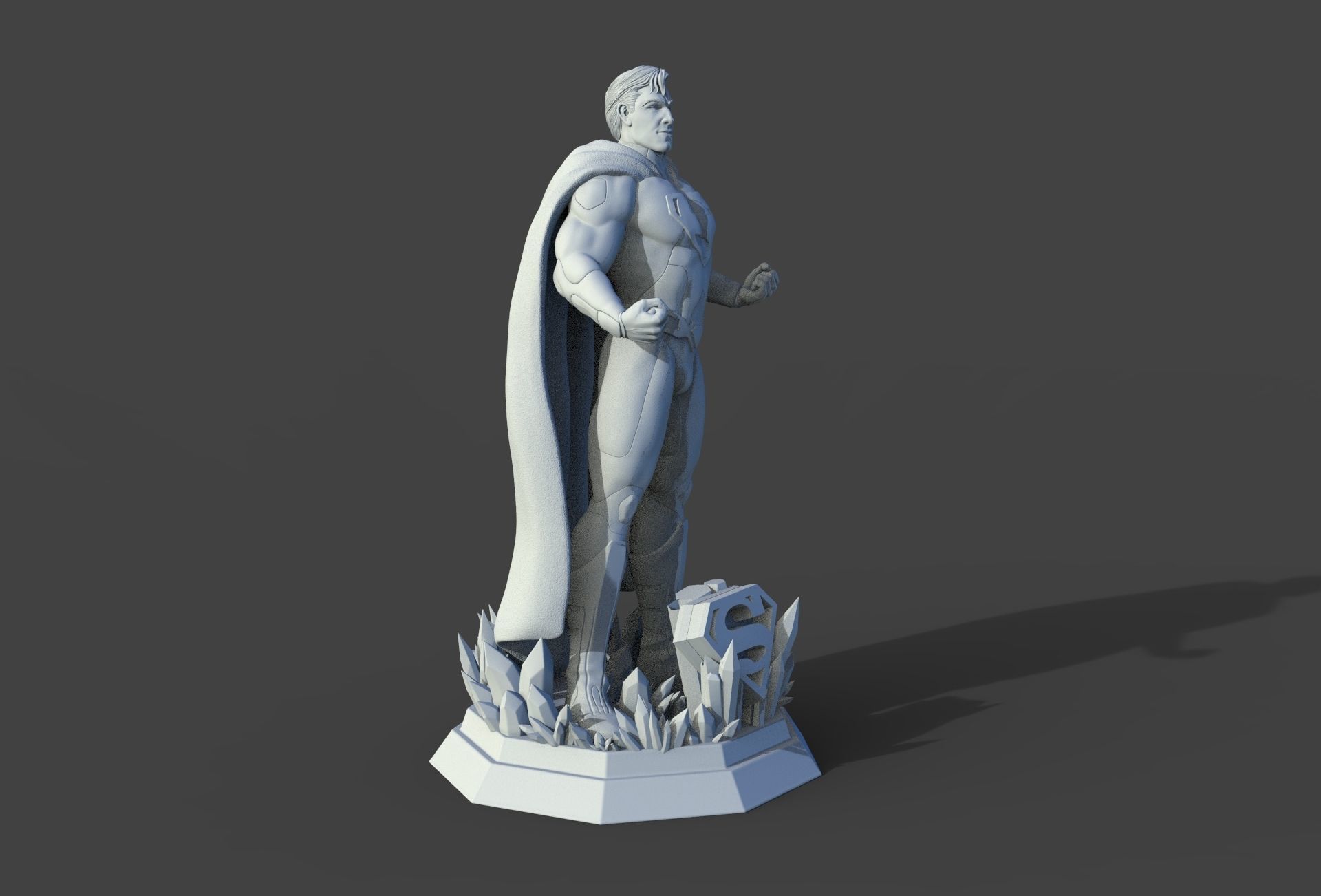 Superman statue 3D print model_2