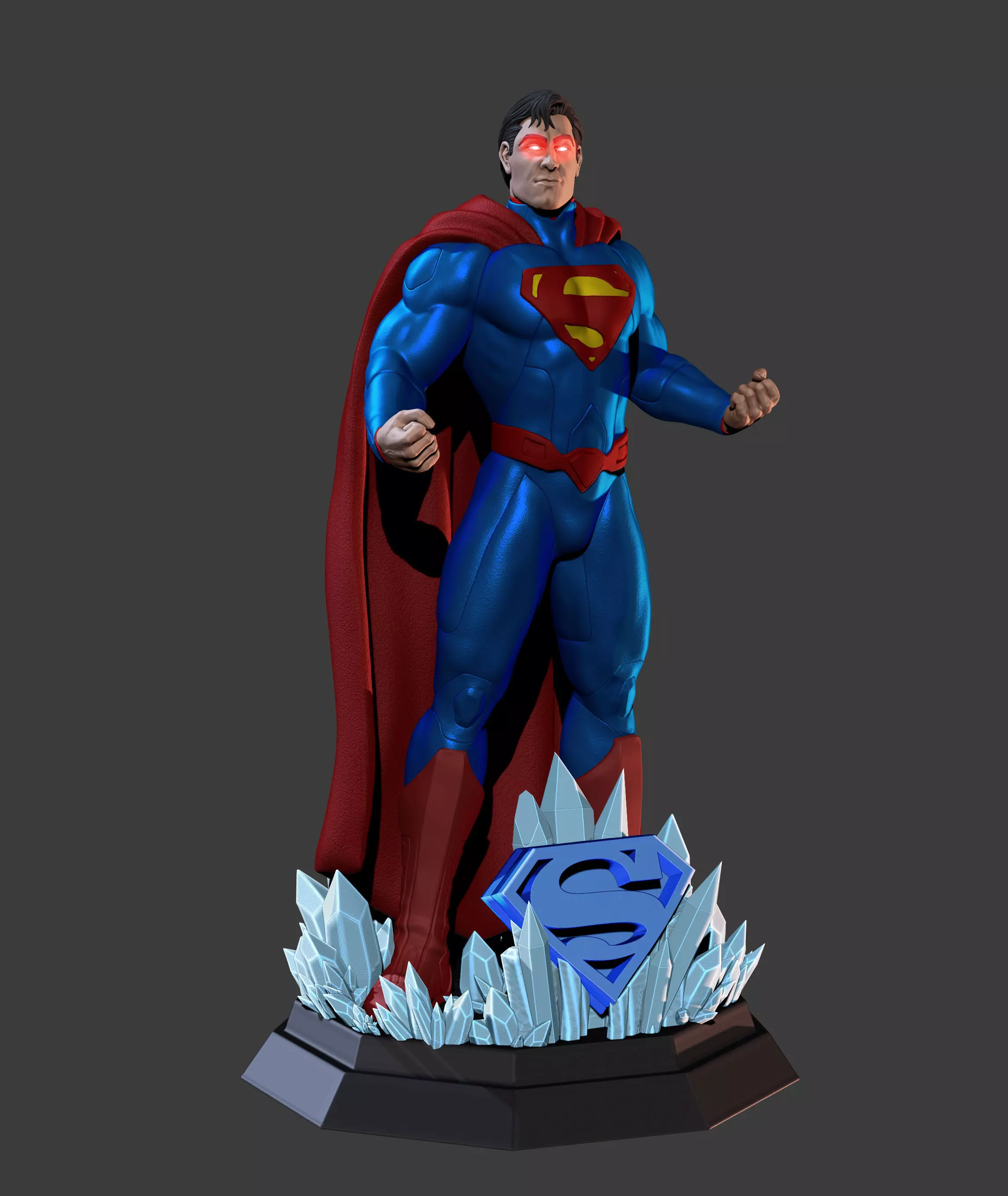 Superman statue 3D print model_0