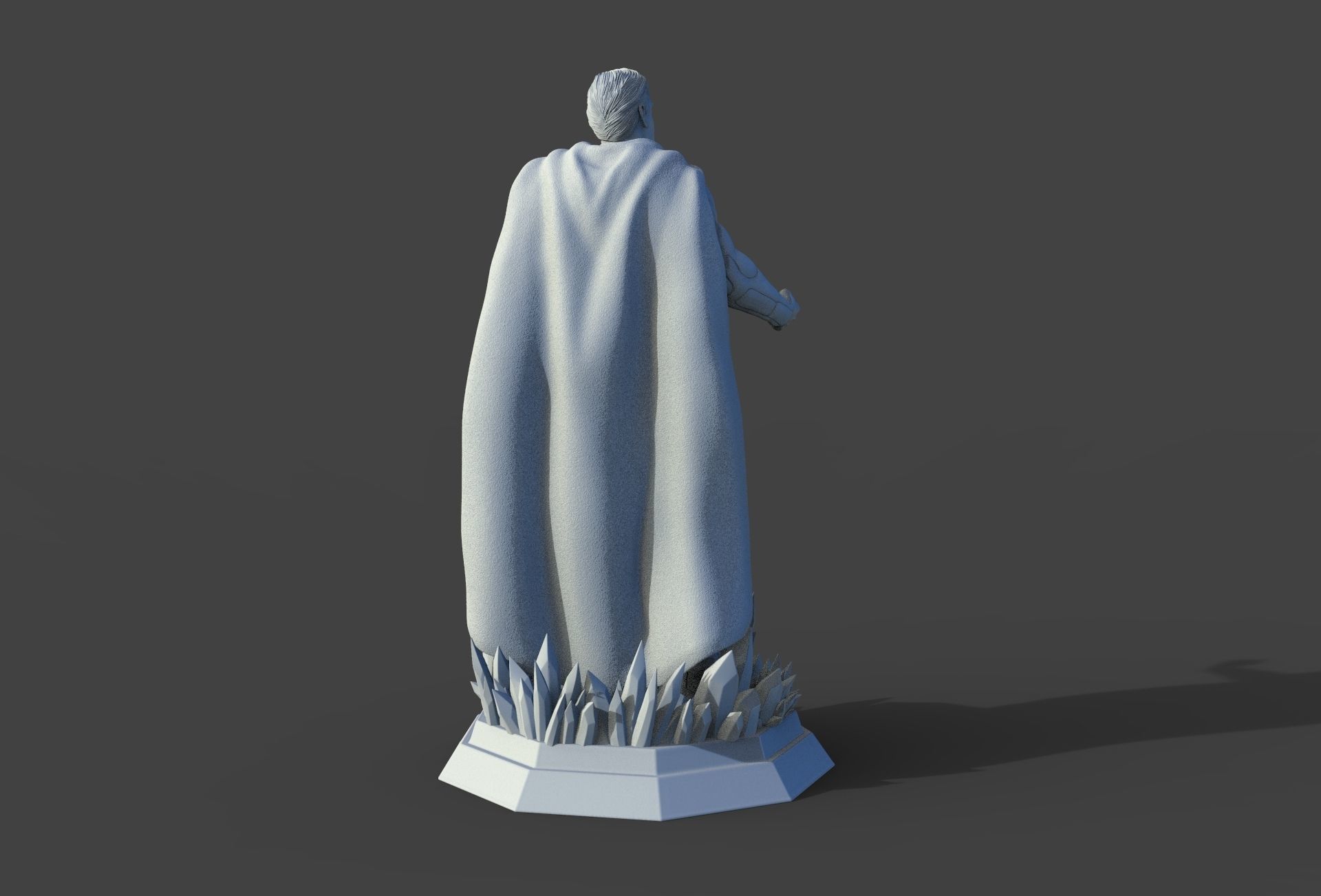 Superman statue 3D print model_3
