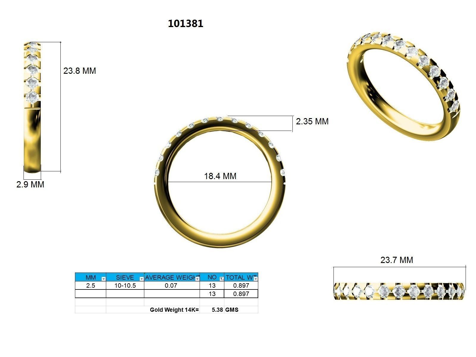 Ring - 101381 3D print model_11