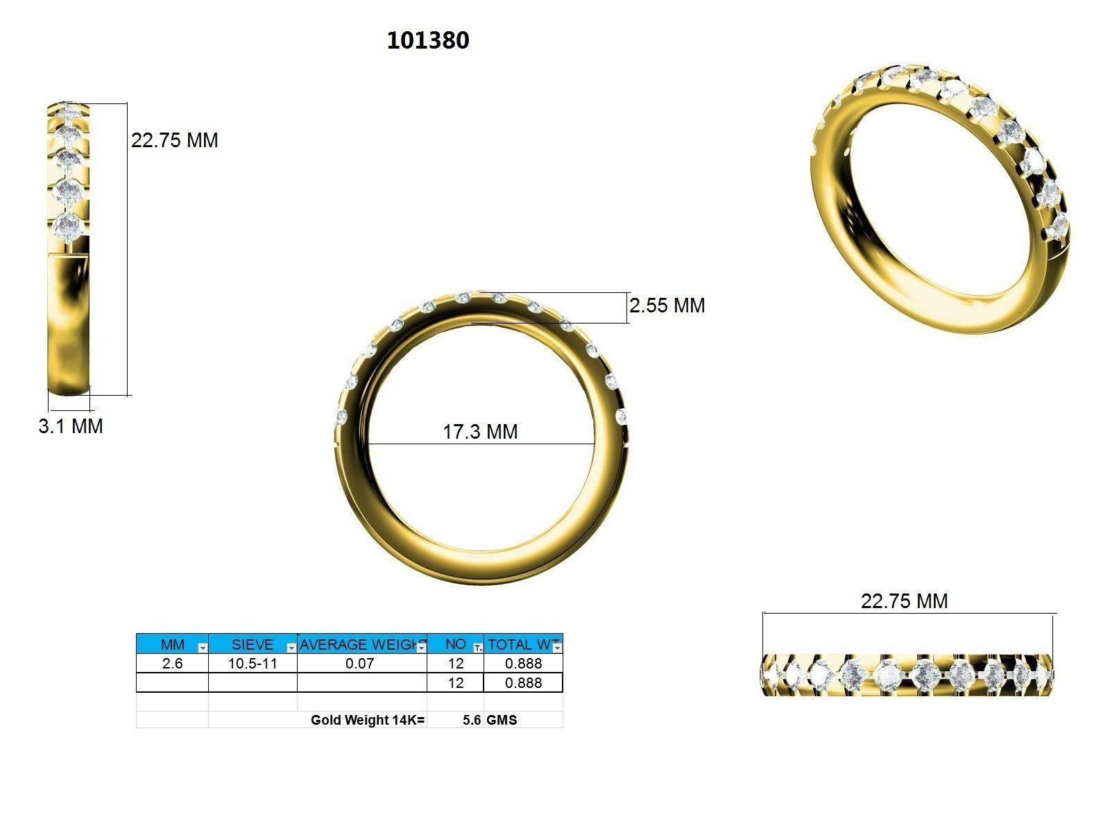 Ring - 101380 3D print model_12