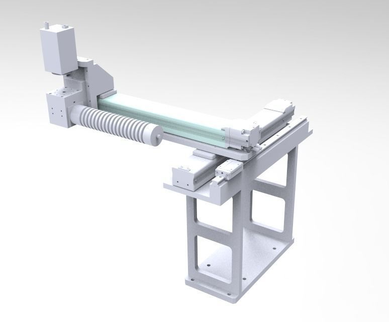 Automatic cutting and automatic feeding assembly line 3D model_12