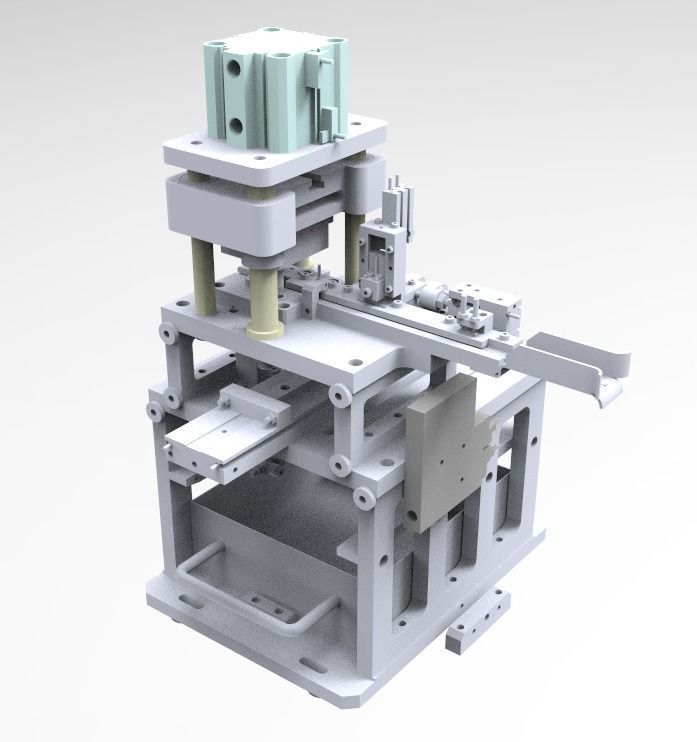 Automatic cutting and automatic feeding assembly line 3D model_8