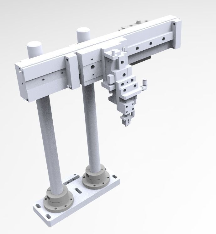 Automatic cutting and automatic feeding assembly line 3D model_6
