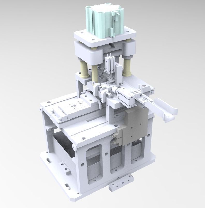 Automatic cutting and automatic feeding assembly line 3D model_11