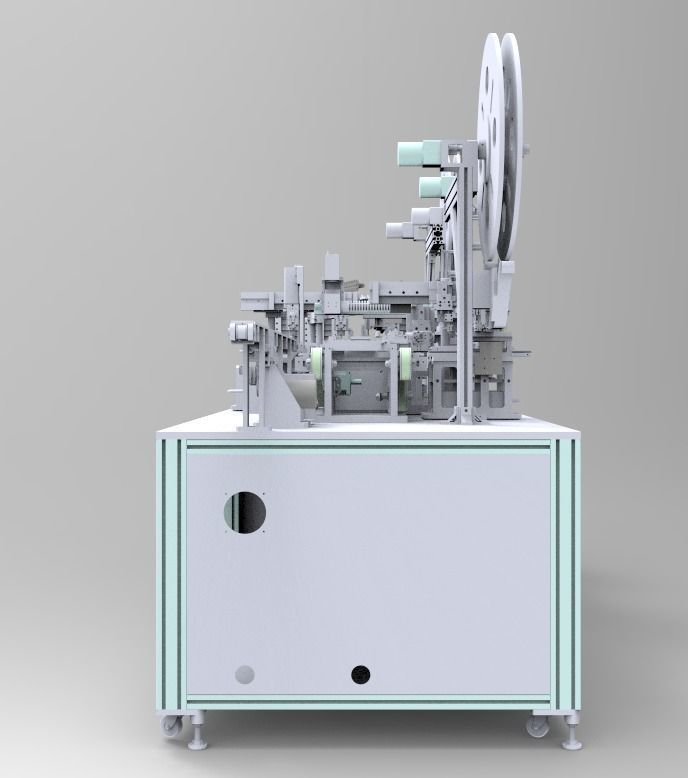 Automatic cutting and automatic feeding assembly line 3D model_2