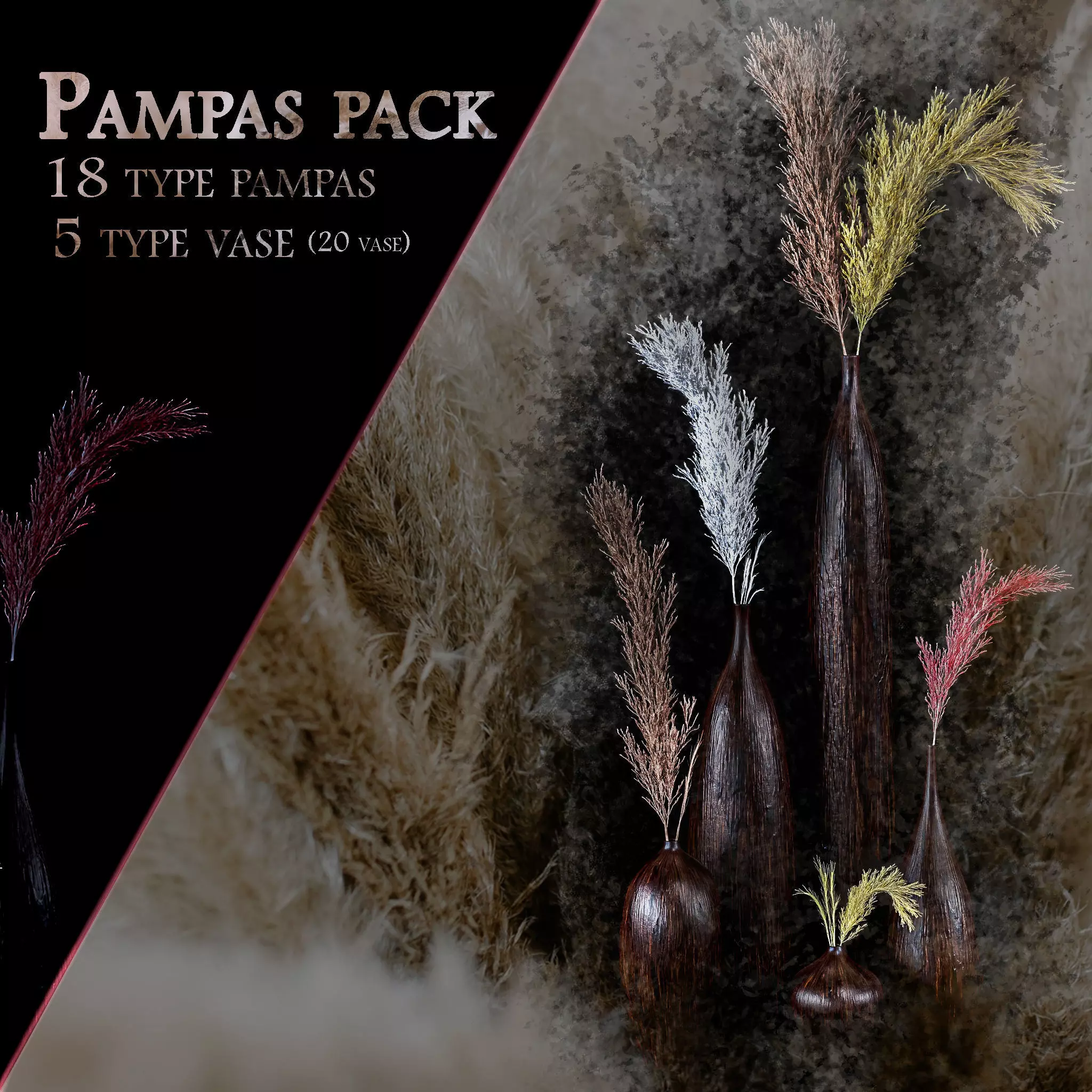 pampas pack 3D model