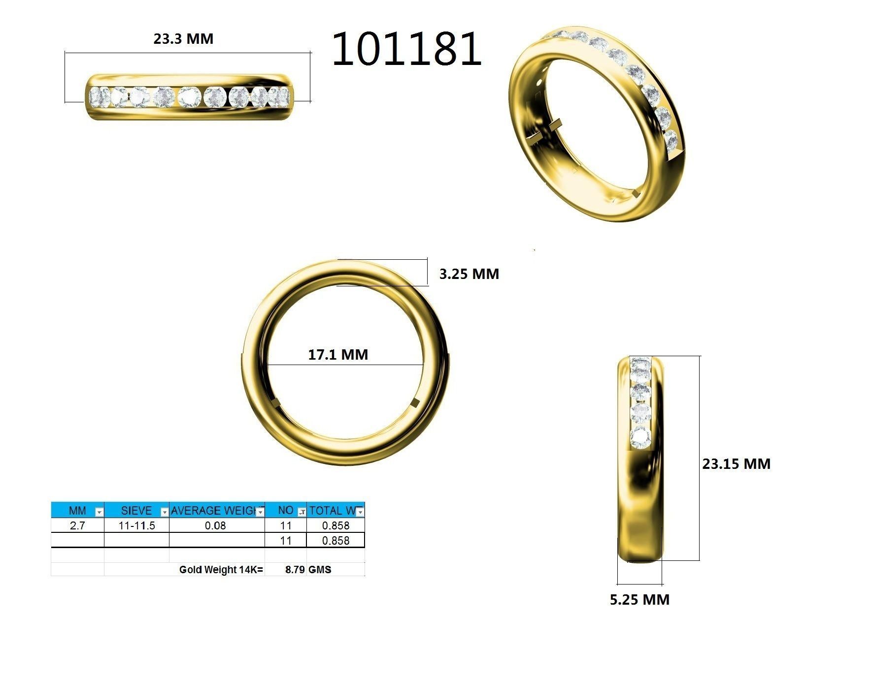 Ring - 101181 3D print model_12