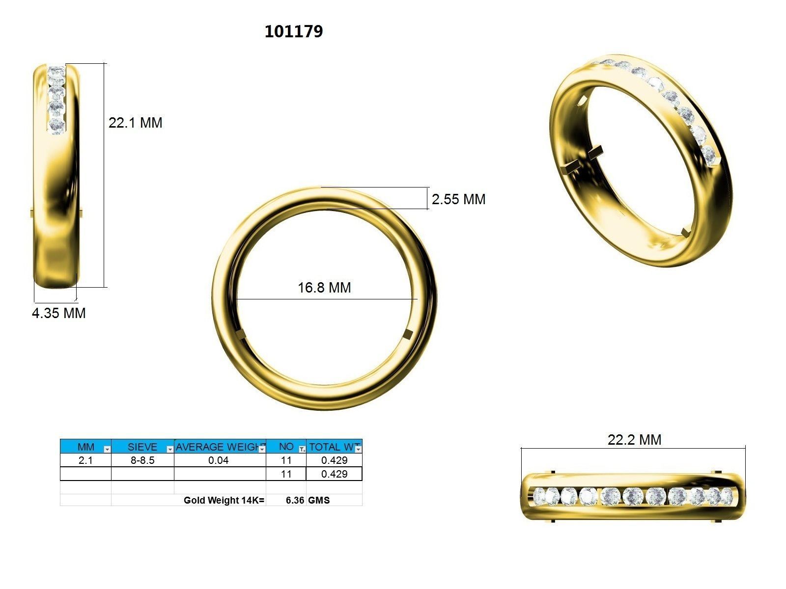 Ring - 101179 3D print model_12