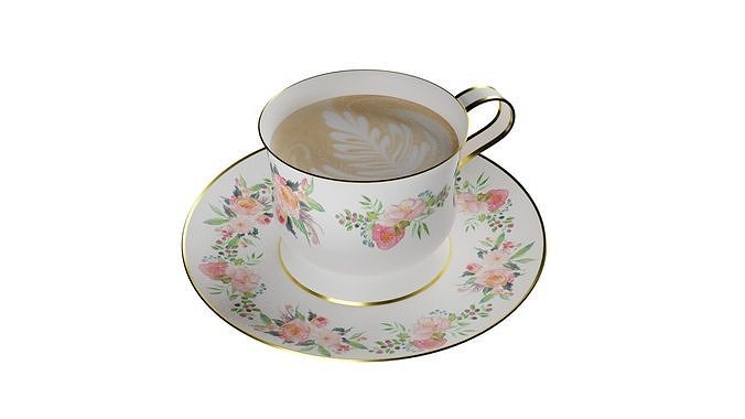 tea-cup-3d-model person tea cup and saucer 3D model