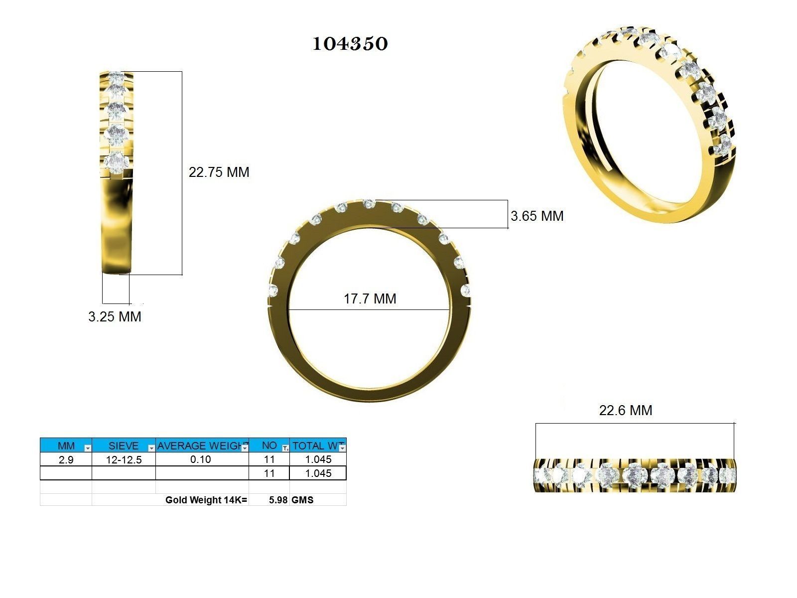 Ring - 104350 3D print model_12