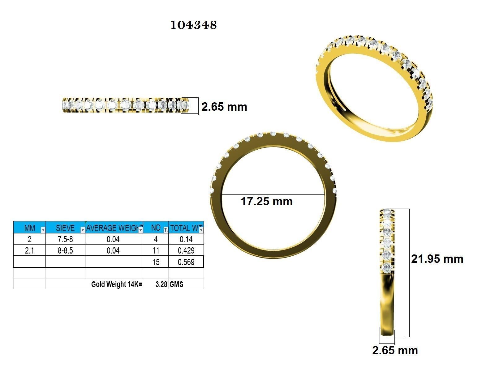 Ring - 104348 3D print model_12